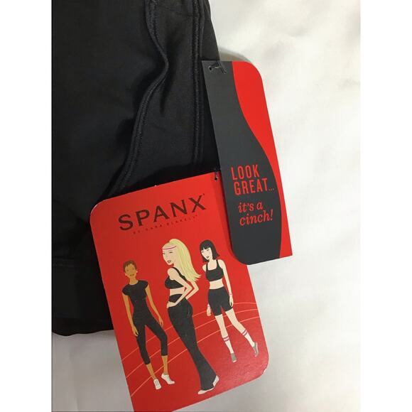 Spanx Women Racerback Sport Bra Sz. XL Black NWT Adjustable Sides Gymwear - Picture 6 of 9